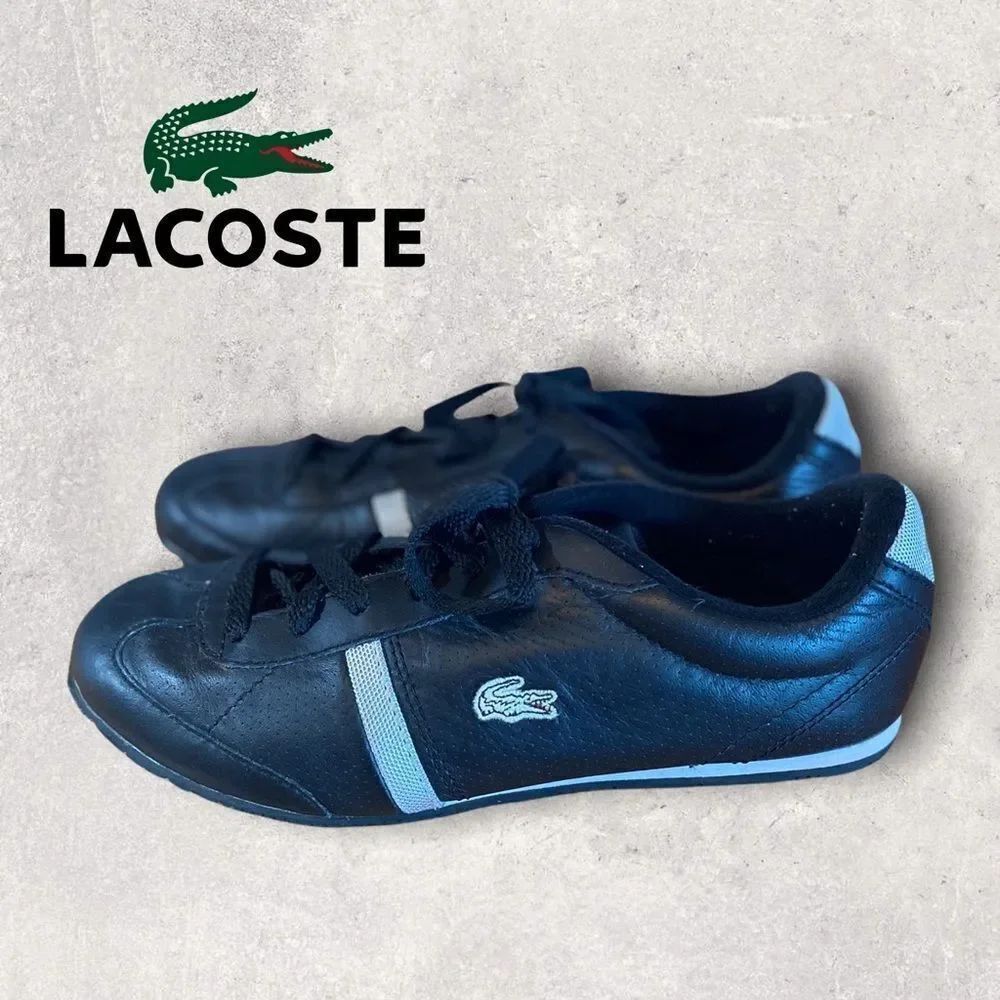 Lacoste Sport "Vaya" Black Silver Sneakers 6.5